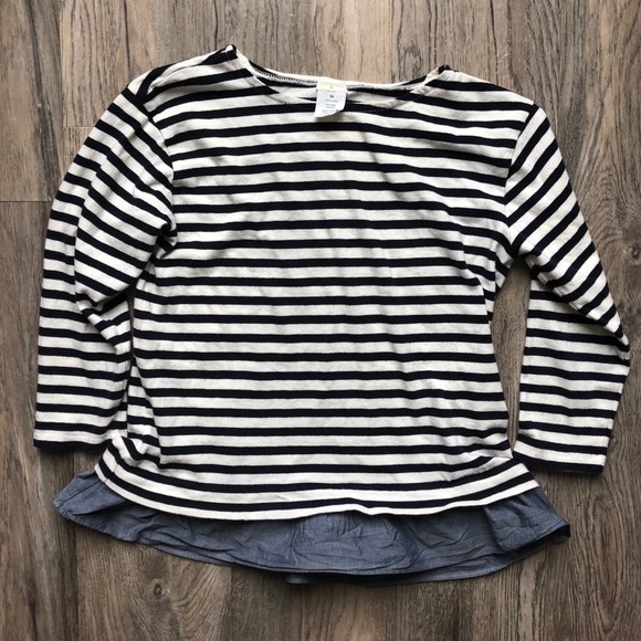 J Crew Kids Sz. 10 Crew Cuts STRIPPED TOP - Picture 1 of 3